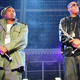Rappers Nas and Jay Z perform during Power 105.1's Powerhouse 2005: Operation Takeover at the Continental Airlines Arena in East Rutherford, N.J., on Oct. 27, 2005.
Scott Gries/Getty Images